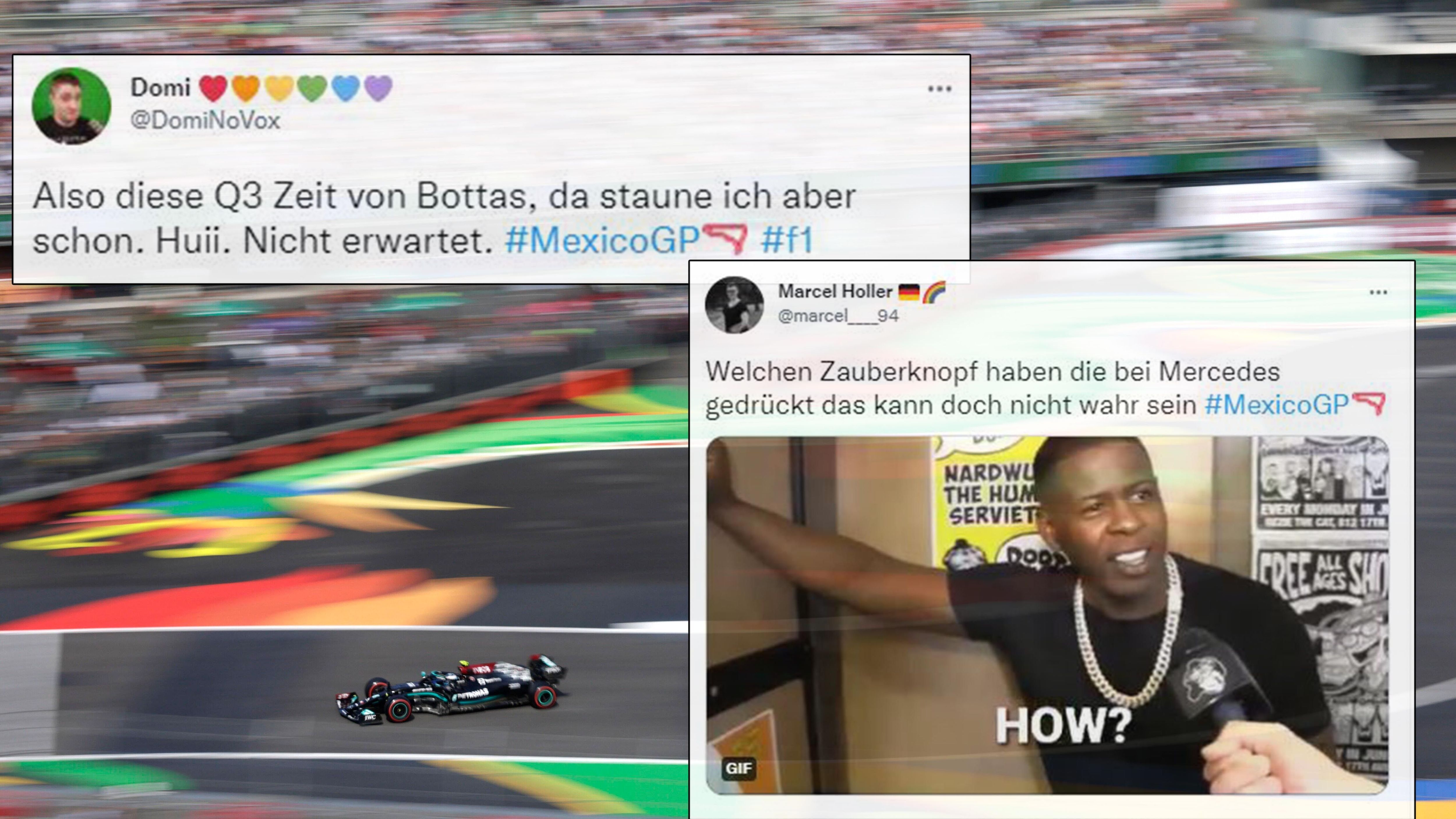 
                <strong>Mercedes drückt den Zauberknopf</strong><br>
                Mercedes hingegen holt mal so richtig einen raus. Ausgerechnet Valtteri Bottas fährt auf die Pole, Lewis Hamilton wird Zweiter. 
              