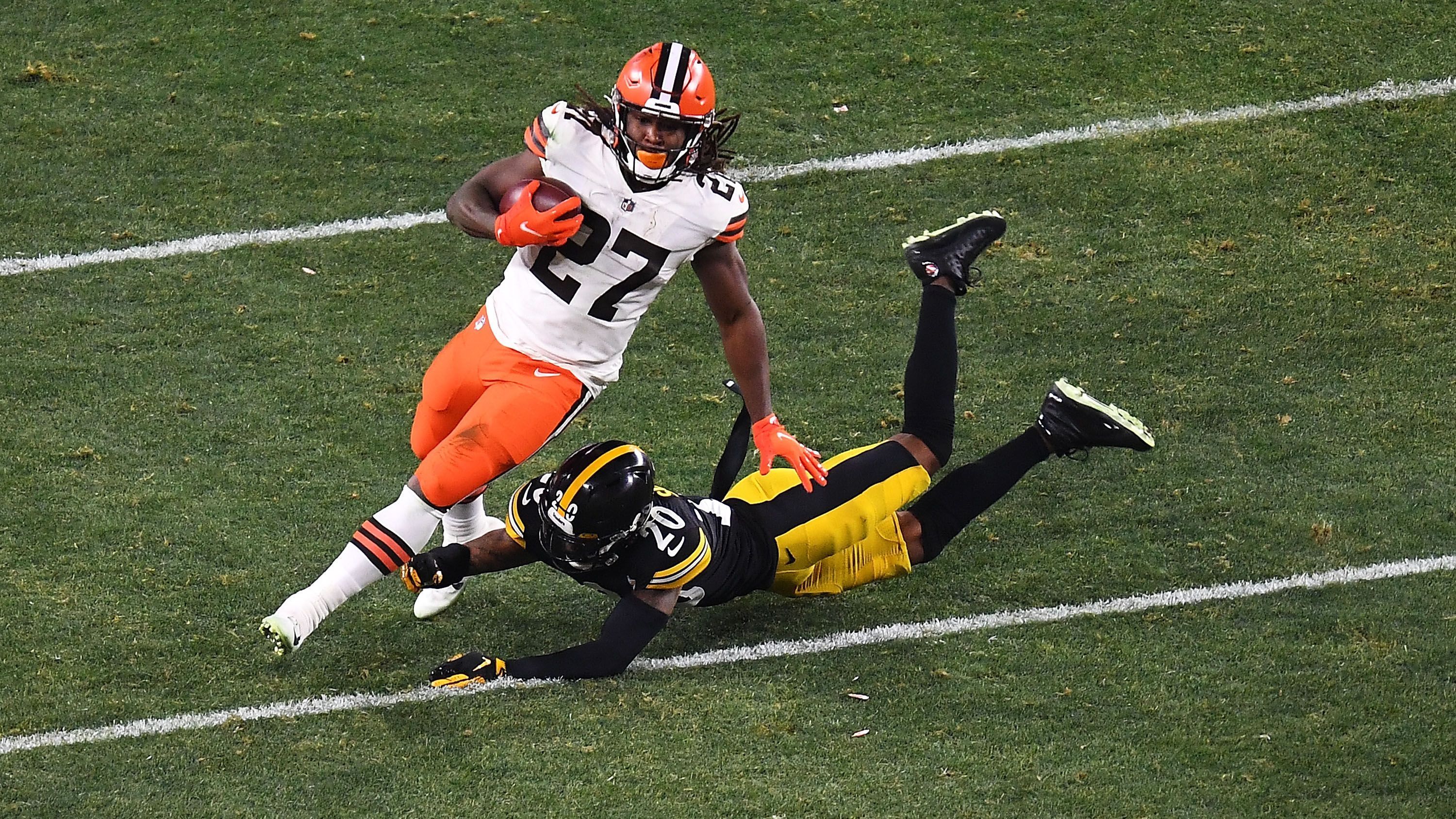 
                <strong>Die meisten Rushing Touchdowns</strong><br>
                Kareem Hunt (Cleveland Browns) mit 2 TD –Die komplette Statistik im Datencenter >>
              