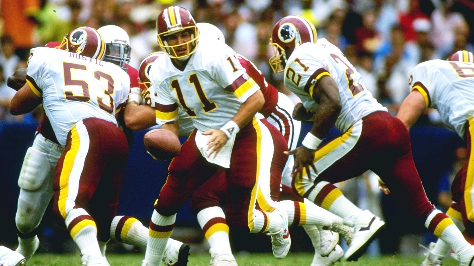 
                <strong>Washington Redskins: 11 Siege (1991)</strong><br>
                Bilanz nach der Regular Season: 14-2Playoffs: 37:24 im Super Bowl gewonnen (vs. Bills) 
              