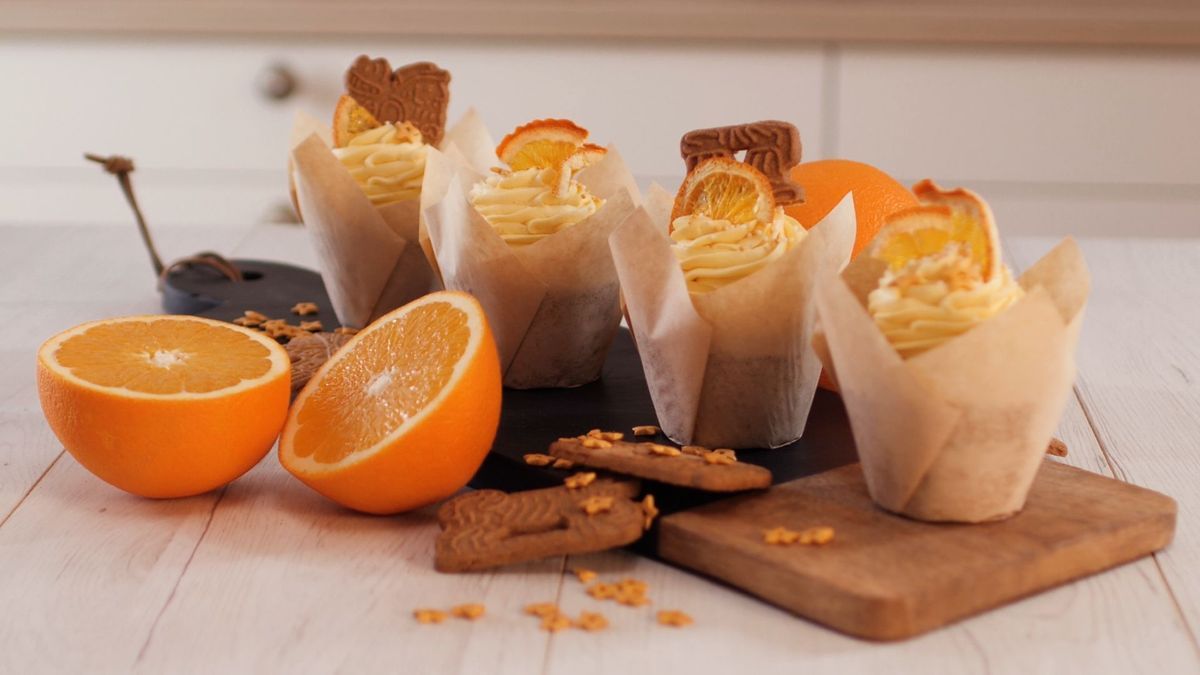 Spekulatius-Orangen-Cupcakes