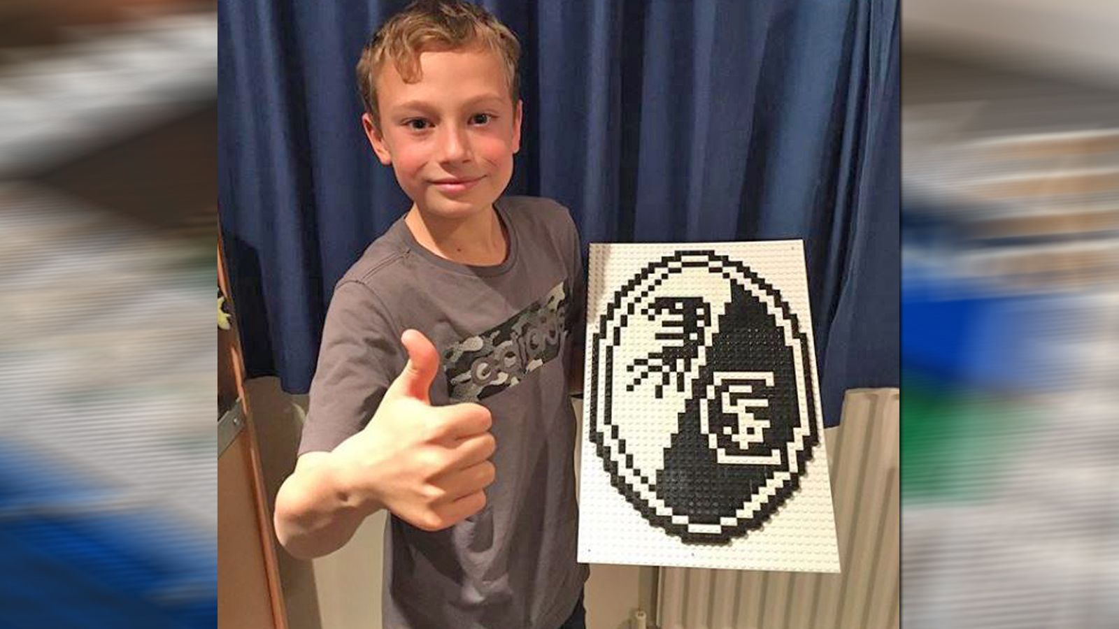 
                <strong>Joe Bryant startet Hilferuf</strong><br>
                Für sein neuestes Projekt hat er die Hilfe der Freiburg-Fans gebraucht. Deshalb bat er auf seinem Twitter-Account: "Wenn ihr Bilder der Haupt- und Osttribüne habt, schickt sie mir! Dann fange ich sofort an, euer beeindruckendes Stadion zu bauen." Auf den Hilferuf folgte die Antwort...
              