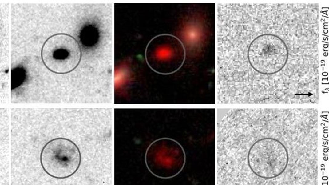 Das James-Webb-Teleskop entdeckt drei ungewöhnlich massereiche und rote Galaxien im frühen Kosmos.