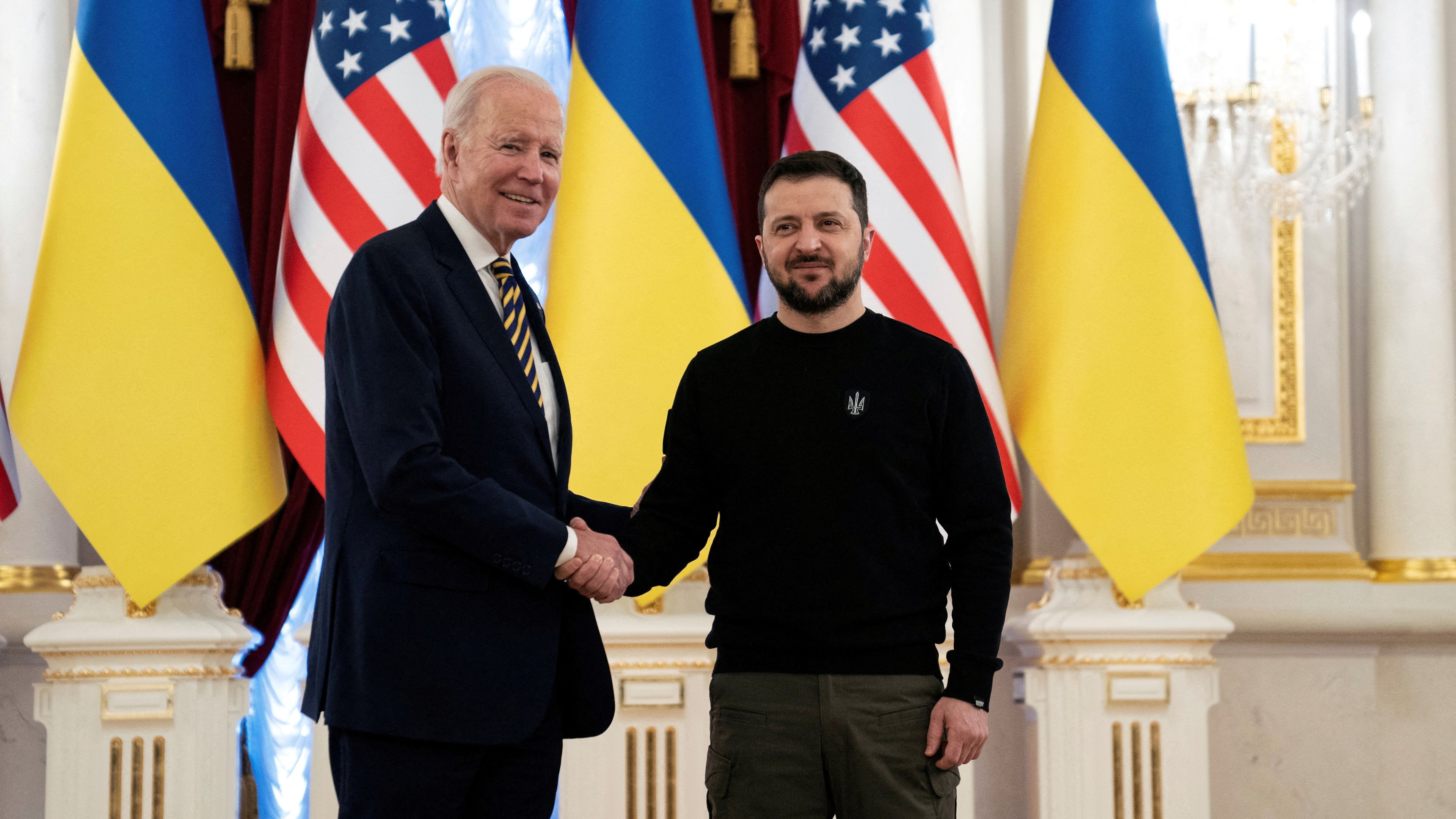 Februar 2023: Vier Tage vor dem Jahrestag des Kriegsbeginns besucht US-Präsident Joe Biden überraschend Kiew – eine Geste mit großer Symbolkraft für die Ukraine.