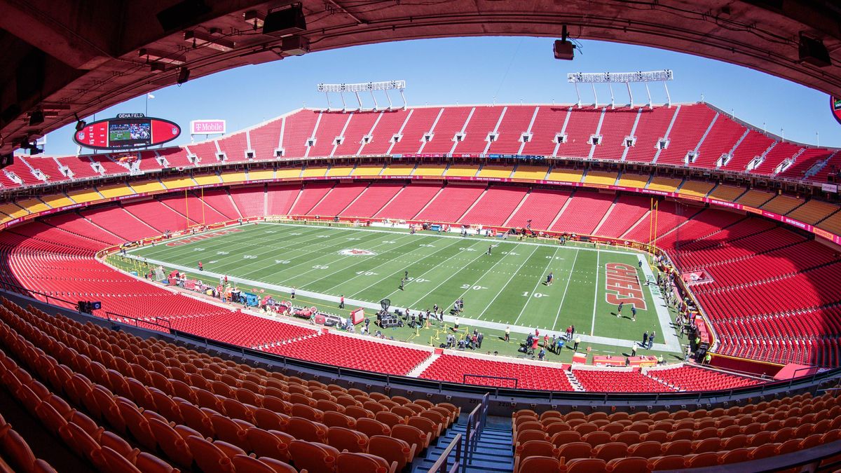 KANSAS CITY, MO - SEPTEMBER 24: Empty stadium prior to the game between the Kansas City Chiefs and the Chicago Bears on September 24th, 2023 at GEHA Field at Arrowhead Stadium in Kansas City, Misso...