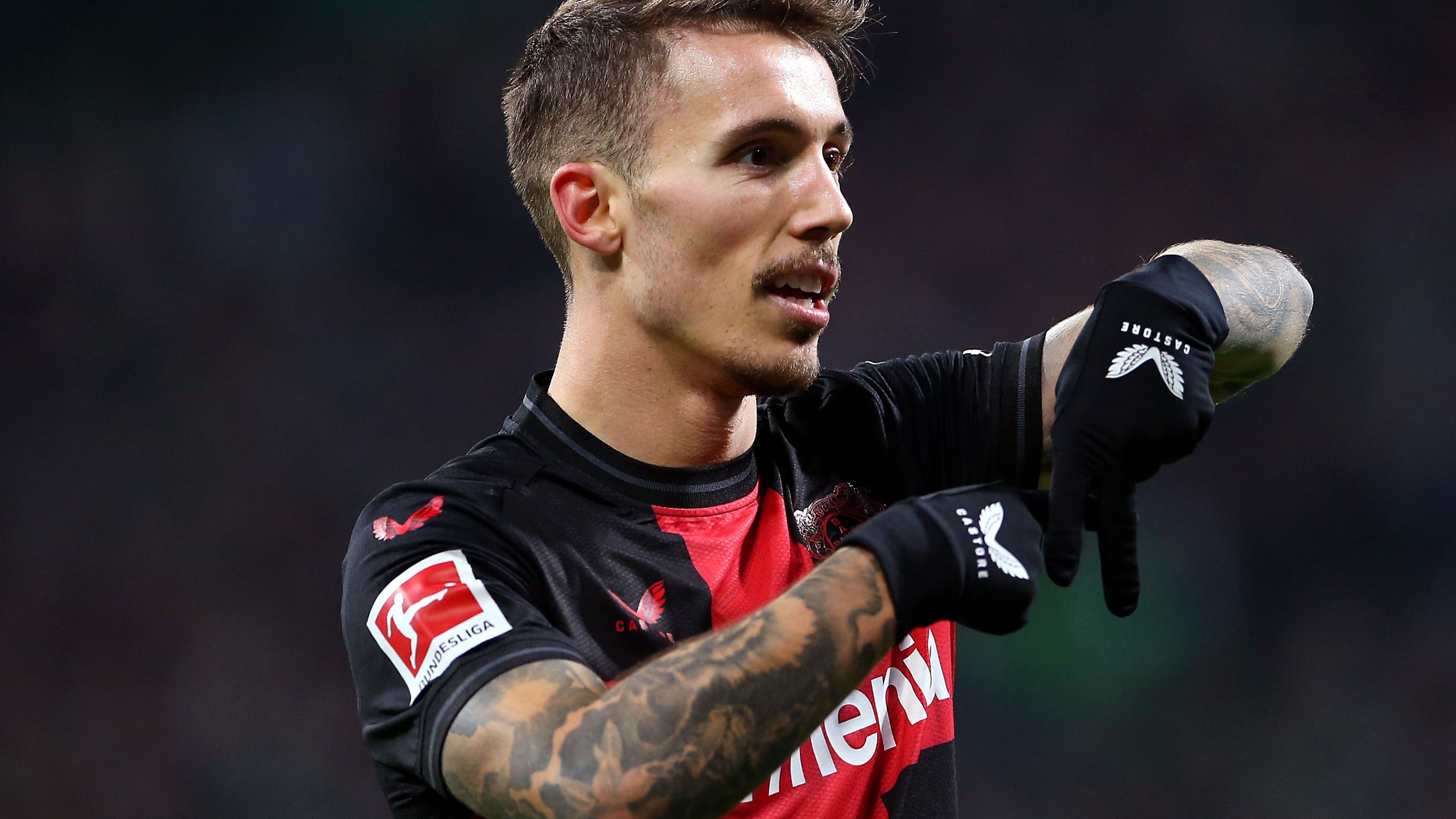 <strong>Abwehr: Alejandro Grimaldo (Bayern Leverkusen)</strong><br>Es sind vier! Alejandro Grimaldo komplettiert die beste Abwehr der Liga, die in 16 Spielen lediglich zwölf Gegentore kassiert hat.