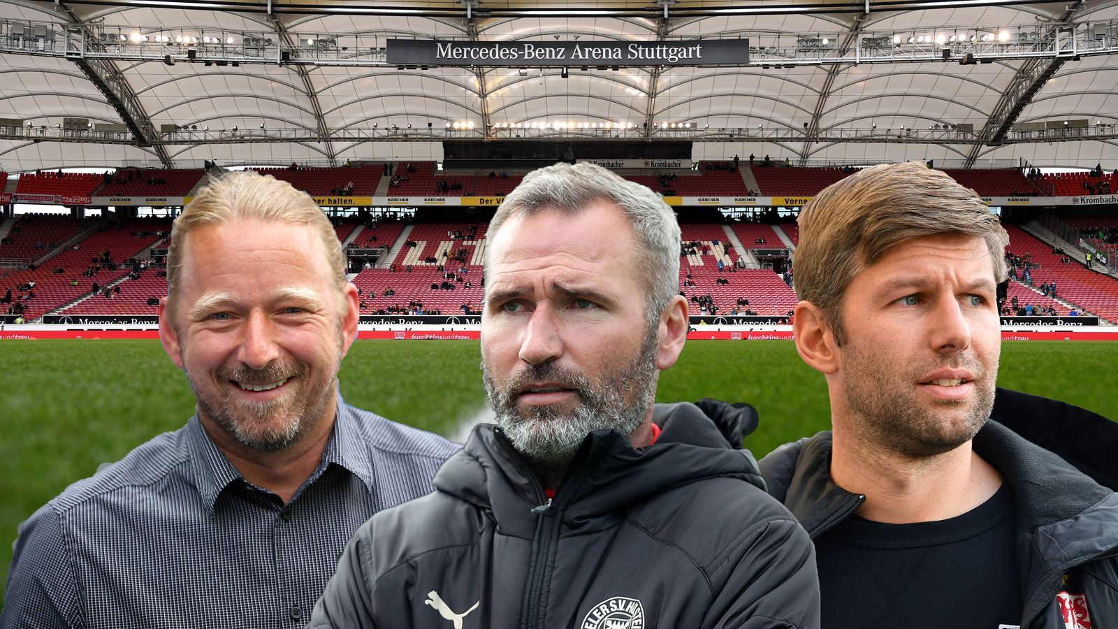 
                <strong>VfB Stuttgart: Cheftrainersuche </strong><br>
                Sollten die Verhandlungen mit den Kielern erfolgreich sein, könnte das VfB-Führungstrio in der kommenden Spielzeit aus Sven Mislintat als Sportdirektor, Tim Walter als Cheftrainer und Thomas Hitzelsperger als Sportvorstand bestehen. Offen ist allerdings noch, in welcher Liga der VfB in der kommenden Spielzeit auflaufen wird. 
              