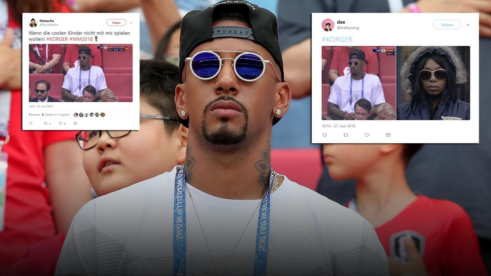 
                <strong>So lacht das Netz über Boatengs Swag-Auftritt</strong><br>
                Jerome Boateng sorgt gegen Südkorea zwar nicht sportlich für Aufsehen, aber sein Look bringt Twitter zum Glühen!
              
