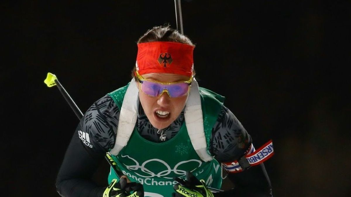 Laura Dahlmeier führt die Biathlon-Frauenstaffel an