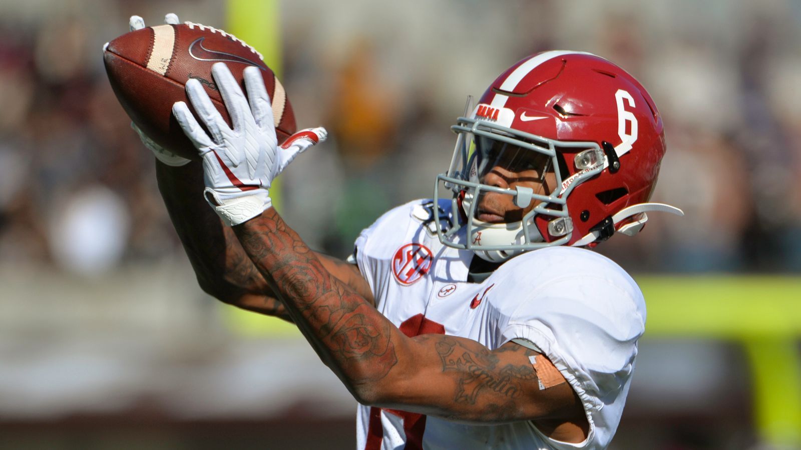 
                <strong>Pick 7: Detroit Lions - DeVonta Smith </strong><br>
                &#x2022; Wide Receiver -<br>&#x2022; Alabama<br>
              