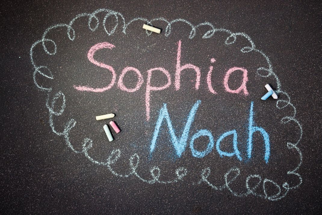Sophia und Noah standen schon 2024 an der Spitze der beliebtesten Namen.