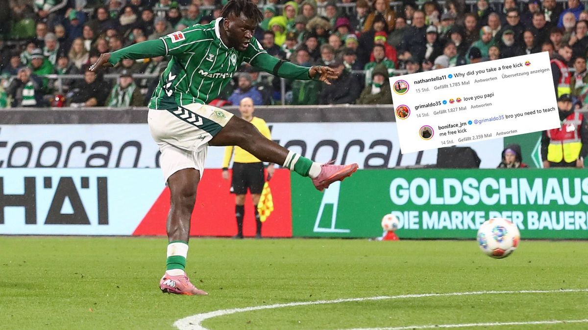 Victor Boniface als Freistoßschütze