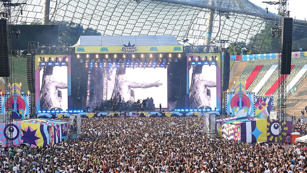 Konzert im Olympiastadion in München.