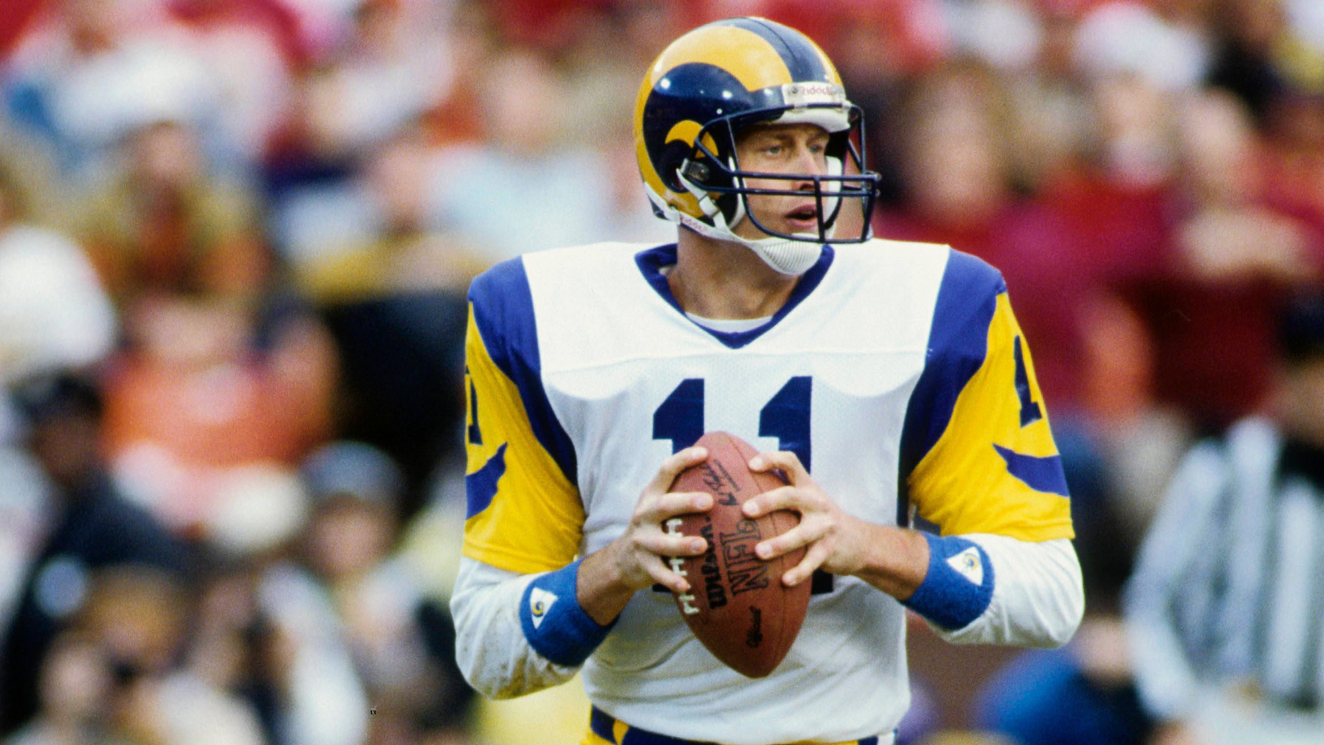 <strong>Los Angeles Rams - Jim Everett</strong><br>Passing-Yards: 23.758<br>Passing-Touchdowns: 142<br>Jahre im Team: 8<br>Absolvierte Spiele: 107