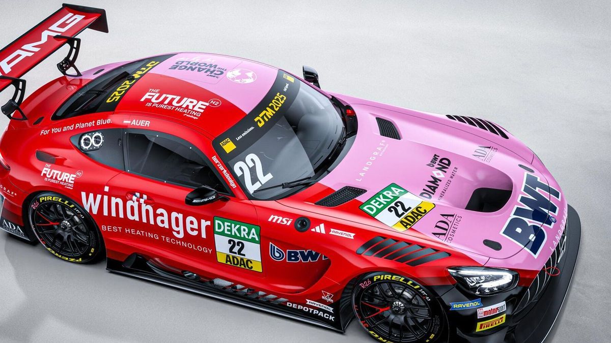 Lucas Auer fährt in der DTM-Saison 2025 im rot-pinken Landgraf-Mercedes