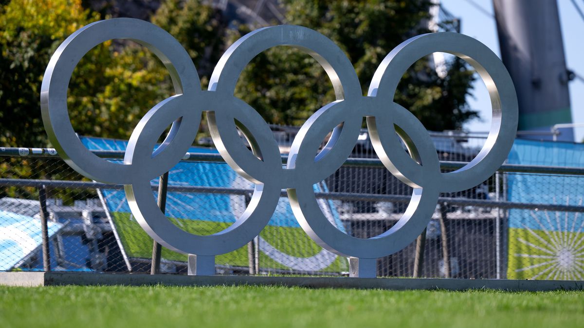 Olympiapark in München: Olympische Ringe