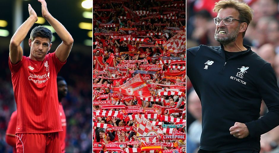 
                <strong>10 Gründe, den FC Liverpool zu lieben</strong><br>
                Der FC Liverpool geht im Halbfinale der Champions League gegen die Roma als Favorit ins Spiel. Doch nicht nur sportlich sind die "Reds" in Europa ganz vorne dabei. ran.de zeigt zehn Gründe, den LFC zu lieben.
              