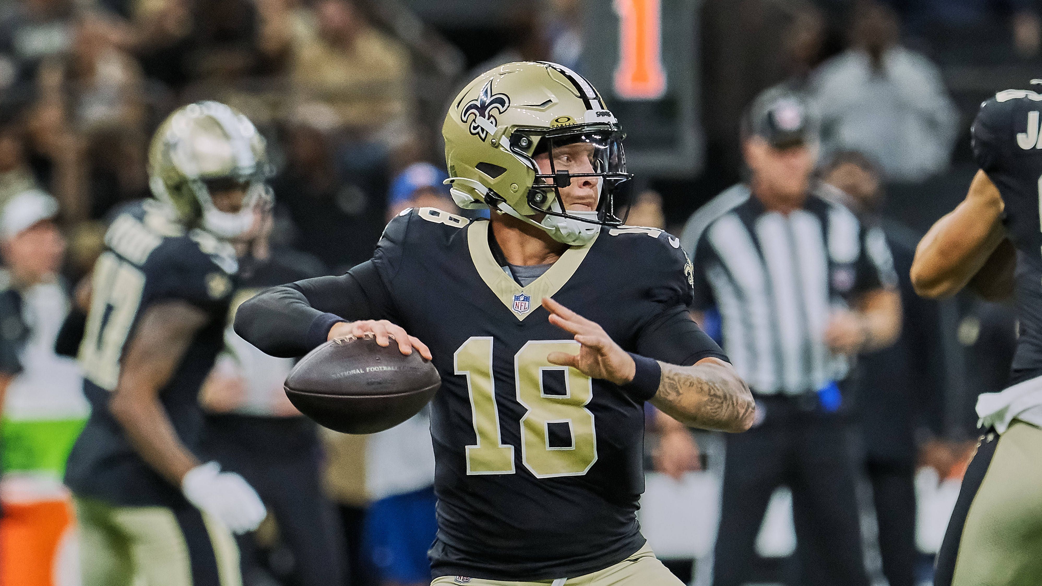 <strong>New Orleans Saints</strong><br>• Starter: Spencer Rattler<br>• Backups: Jake Haener, Taysom Hill<br>• Verletzt: Derek Carr