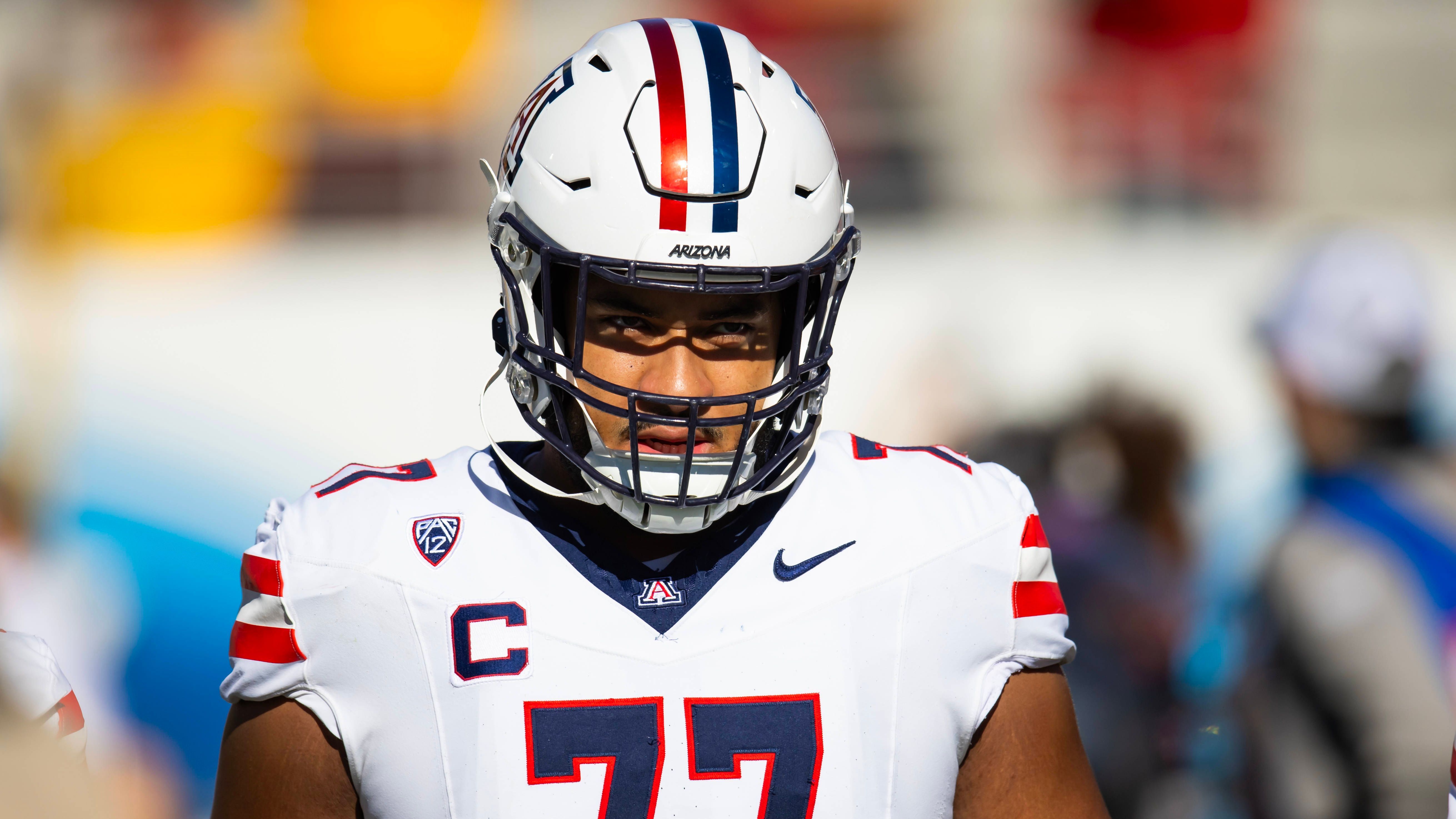 <strong>31. Pick: San Francisco 49ers – OT Jordan Morgan (Arizona)</strong><br>Wie tief die Klasse der Offensive Linemen ist, zeigt sich an der schieren Masse, die in der ersten Runde gewählt werden. Jordan Morgan von Arizona ist bereits der zehnte O-Liner vom Board. Aber auch die San Francisco 49ers brauchen dort Hilfe. Abgesehen von Trent Williams war die Beschützerlinie für Brock Purdy 2023 unterdurchschnittlich.