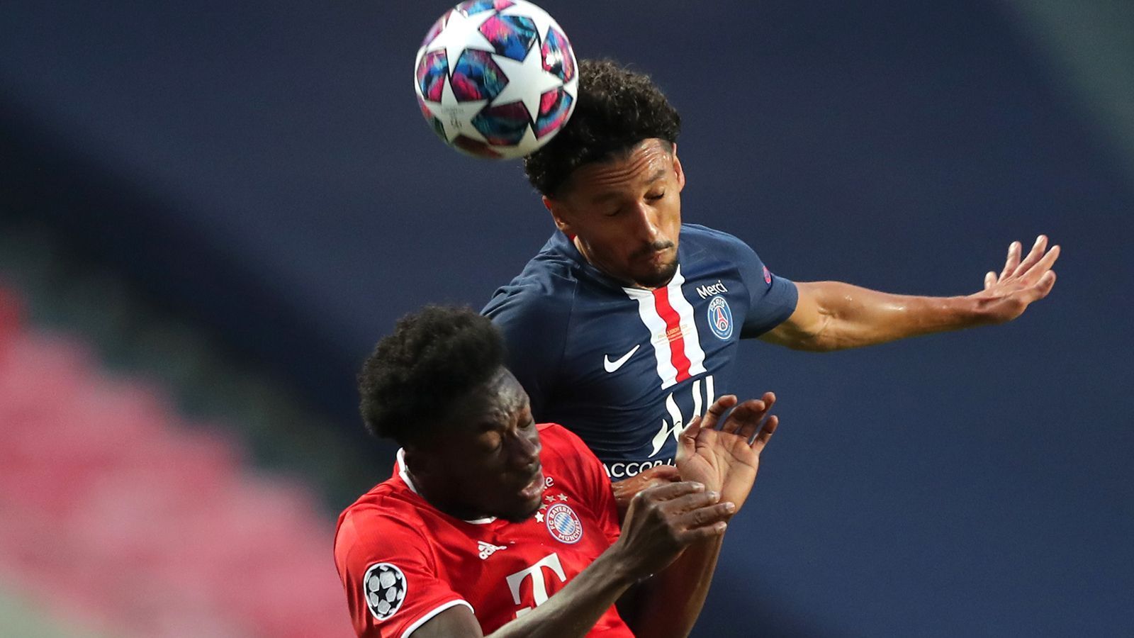 
                <strong>Marquinhos</strong><br>
                Macht einen guten Job als Staubsauger vor der Abwehr. Hält den PSG-Offensivkräften mit viel Laufarbeit den Rücken frei. Hat die Chance zum Ausgleich, scheitert aber an Neuer. ran-Note: 3
              