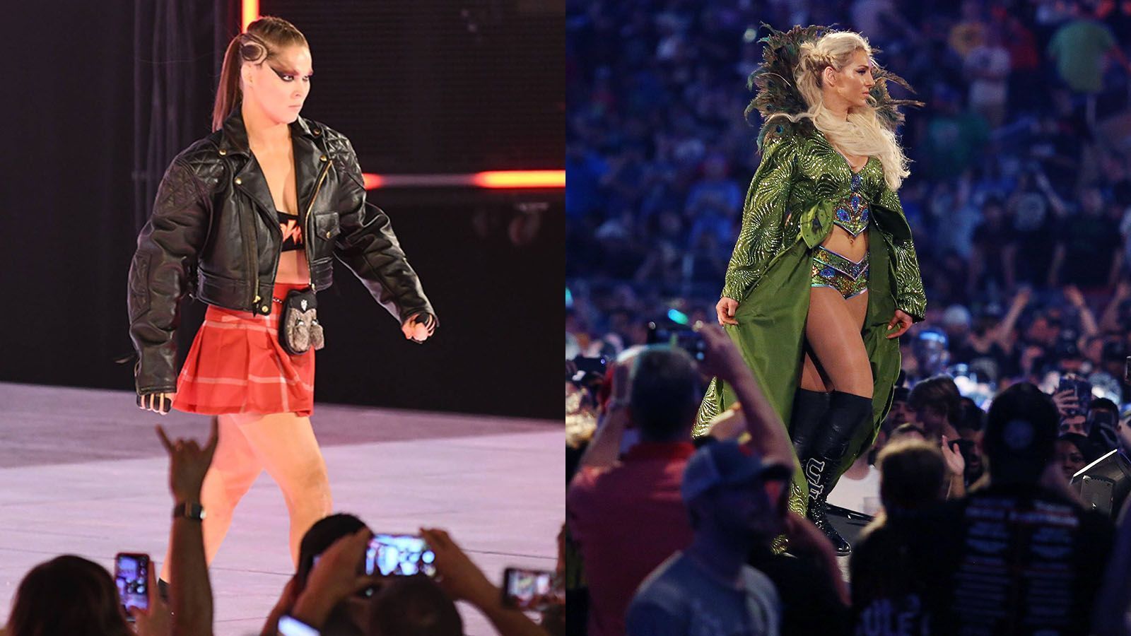 
                <strong>SmackDown Women's Championship - Charlotte Flair (c) vs. Ronda Rousey</strong><br>
                Fast zwei Jahre war Ronda Rousey von der Bildfläche verschwunden, bekam unter anderem ihr erstes Kind. Beim diesjährigen "Royal Rumble" kehrte die ehemalige UFC-Kämpferin zurück und gewann das "Rumble-Match". Somit hatte sie einen Titelkampf bei WrestleMania sicher. Als Gegnerin wählte sie Charlotte Flair, die Tochter des legendären Ric Flair.
              