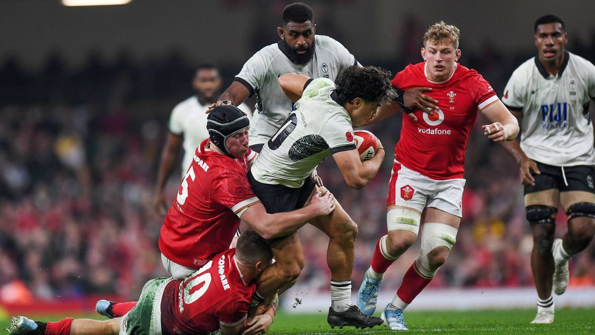 Wales v Fiji Rugby Union Autumn International Series Principality Stadium, Cardiff 10 11 2024 Caleb Muntz from Fiji.10 November 2024, Cardiff-Wales. Autumn Nations Series 2024, Wales v Fiji at the ...