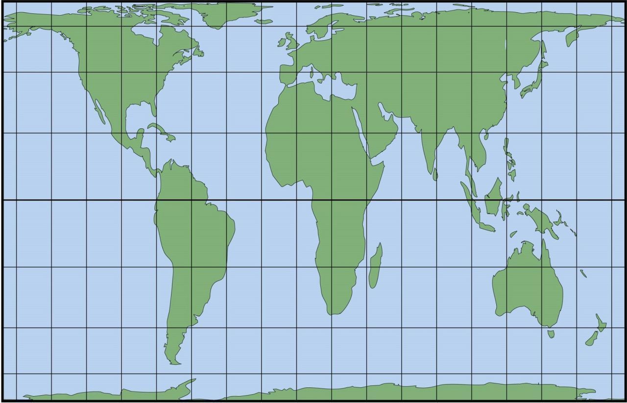 Die Peters-Projektion wurde 1974 vom deutschen Kartographen Dr. Arno Peter entwickelt und ist zwar genauer als die Mercator-Projektion, aber auch nicht fehlerfrei. Sie zieht die Kontinente in die Länge und diese verlieren dadurch ihre wahre Form. Dennoch wird sie von vielen Hilfsorganisationen für ihre Broschüren und Internetseiten verwendet. Ihnen ist wichtiger, dass man sieht, wie groß die Länder wirklich sind, in denen hil