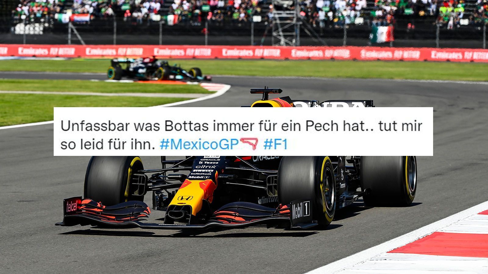 
                <strong>Netzreaktionen zum Mexiko-GP</strong><br>
                Valtteri Bottas hat unglaublich viel Pech im Rennen. 
              