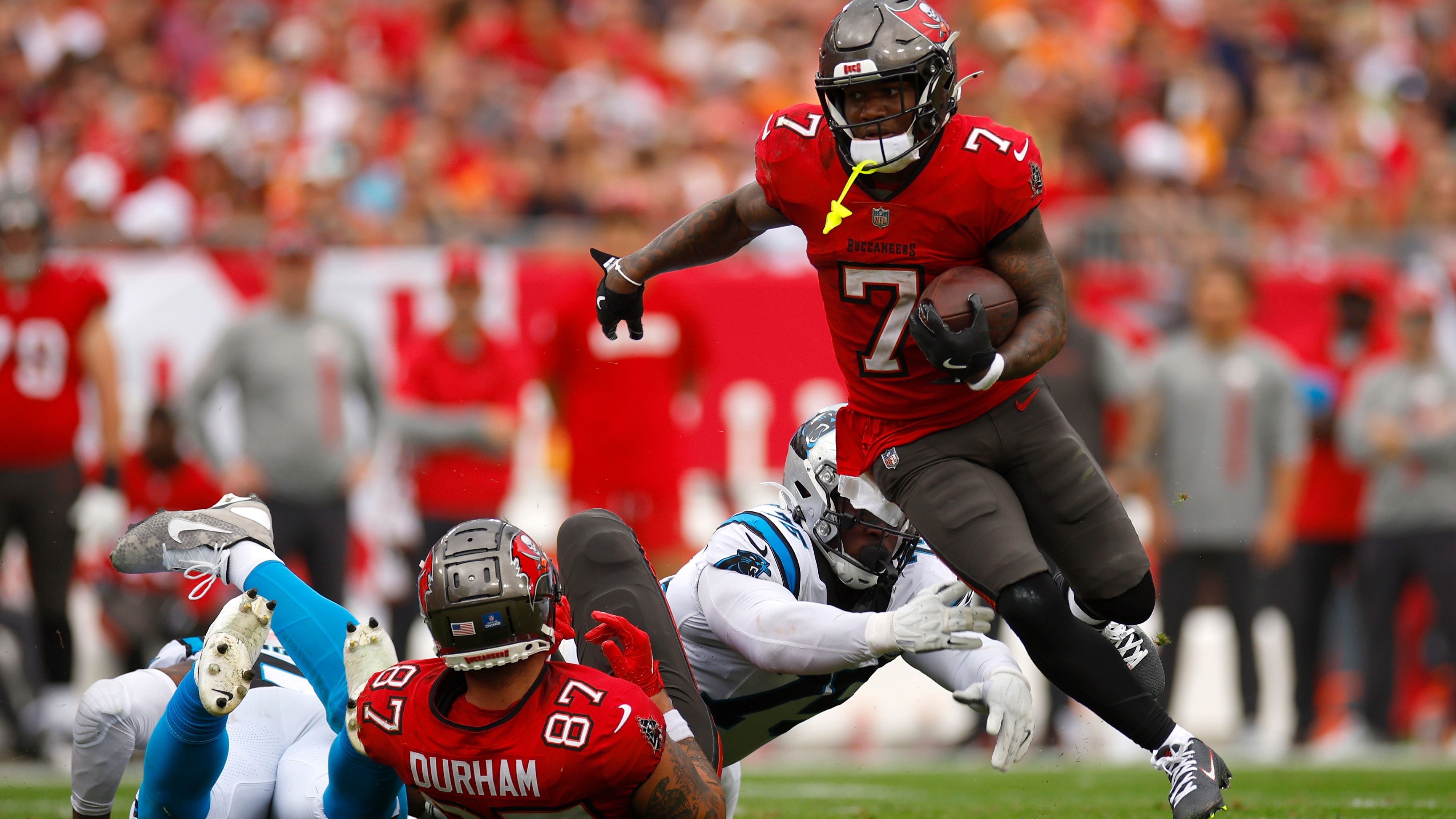 <strong>Tampa Bay Buccaneers</strong><br>Saison 2024<br>Am 29.12.2024 im Spiel gegen die Carolina Panthers<br>Endergebnis: 48-14