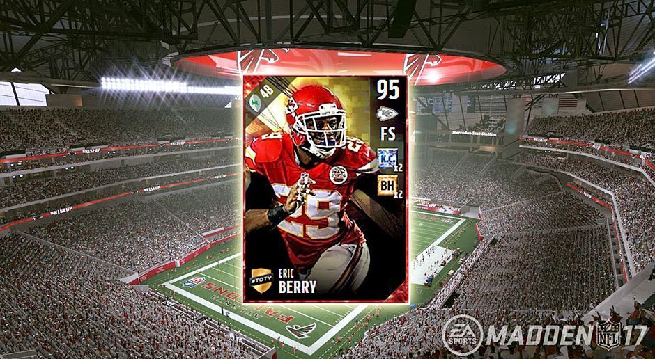 
                <strong>Free Safety: Eric Berry</strong><br>
                Free Safety: Eric BerryTeam: Kansas City ChiefsGesamt-Stärke: 95
              