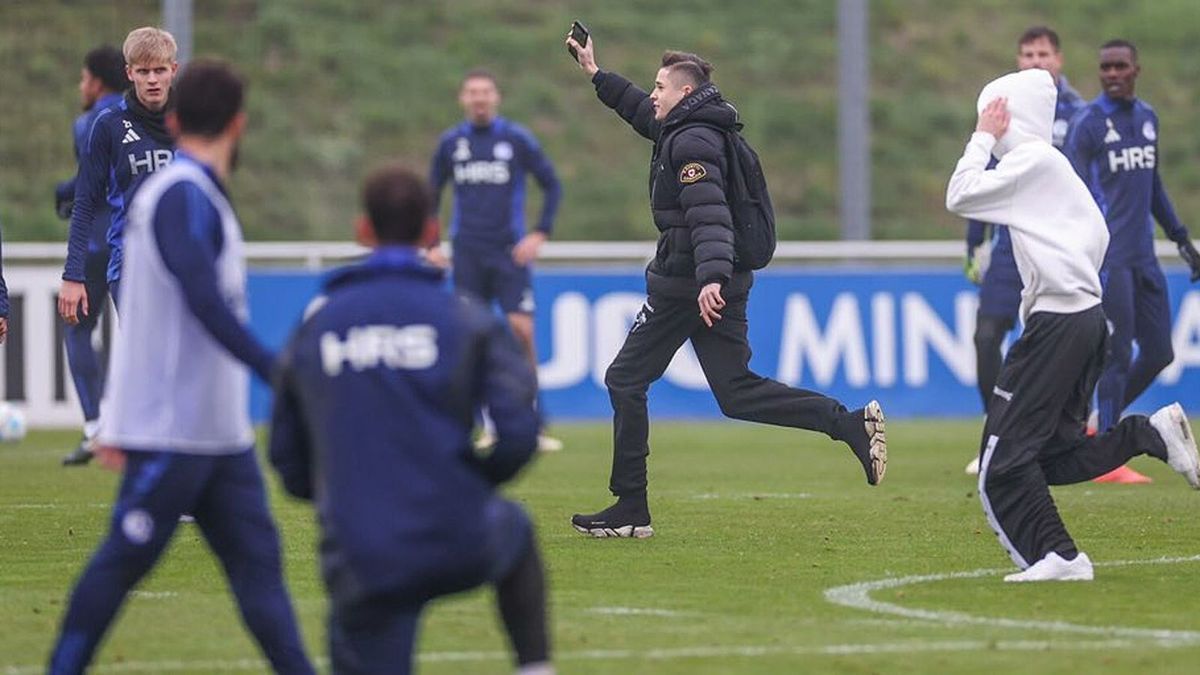 Schalke Training Fans Platzsturm