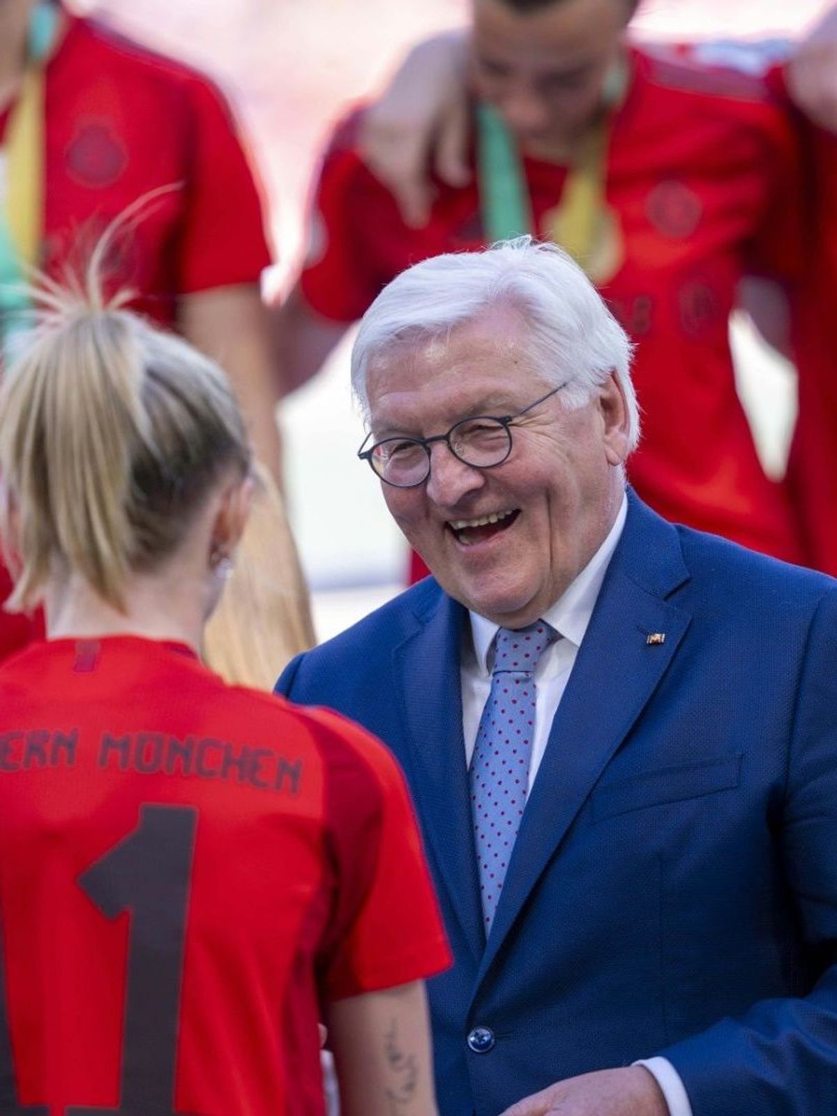 Steinmeier bei der Ehrung der Münchner Pokalsiegerinnen