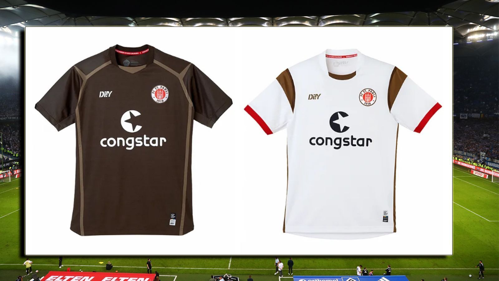 
                <strong>Platz 6: FC St. Pauli</strong><br>
                St. Pauli ist Kult. Beim Trikot kann man fast nichts falsch machen. Die unterschiedlichen Brauntöne passen einfach zum Hamburger Verein. Aber auch hier wäre mal etwas Abwechslung - und wenn es nur die Akzente am Ärmel oder so sind - wünschenswert.
              