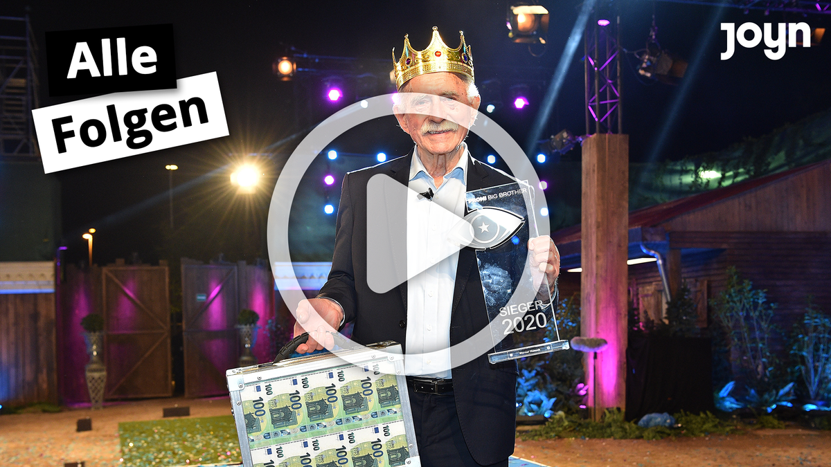 Gewinner Werner Hansch beim "Promi Big Brother"-Finale am 28.08.2020 in den MMC Studios in Köln.