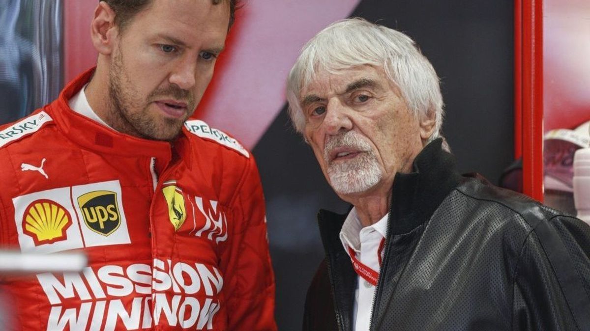 Ecclestone (r.) rät Vettel, Ferrari zu verlassen