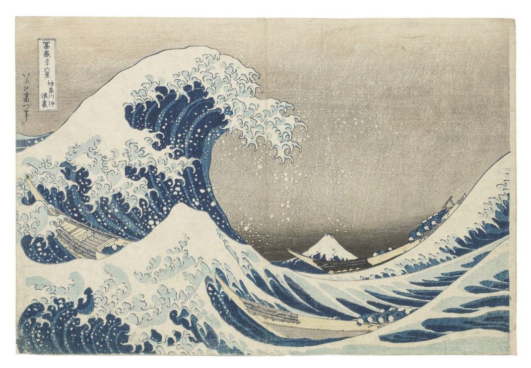 Der japanische Künstler Katsushika Hokusai schuf den Farbholzschnitt "Die große Welle von Kanagawa" ab 1830.