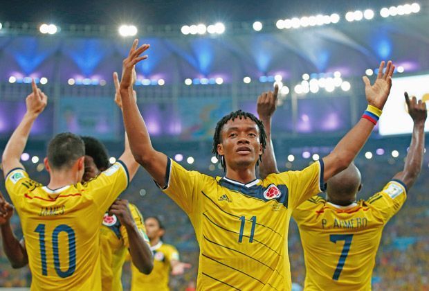 
                <strong>Filigrane Tanzakrobaten</strong><br>
                Die Kolumbianer überzeugten während der WM nicht nur durch ihre spielerische Klasse - auch tänzerisch sind die Spieler um James Rodriguez und Juan Cuadrado auf absolutem Top-Niveau. 
              