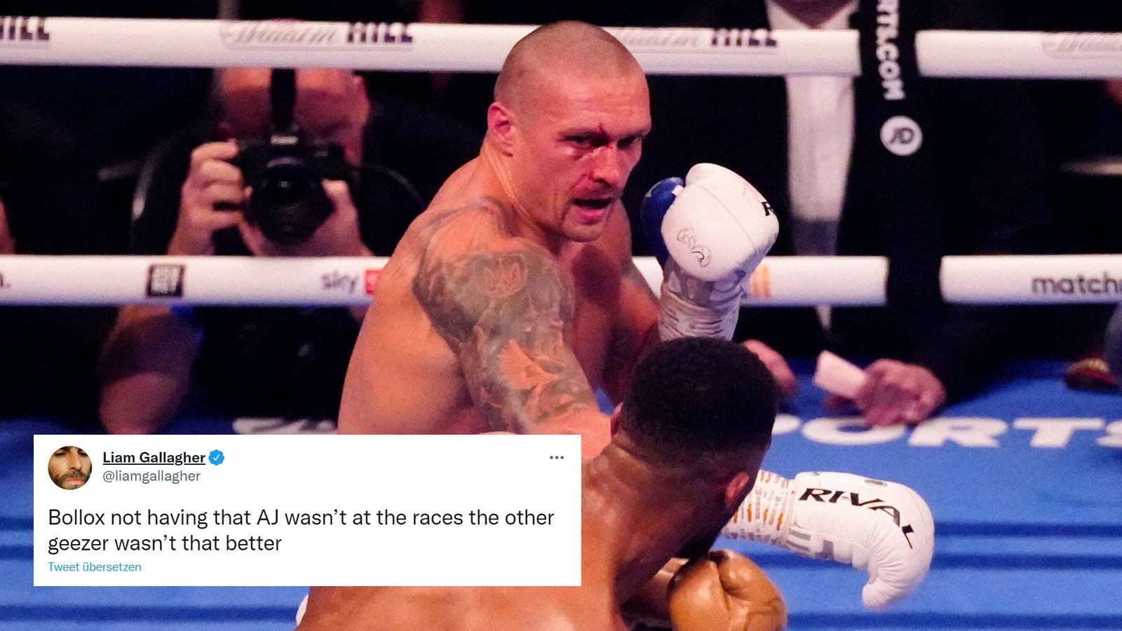 
                <strong>Usyk nicht besser?</strong><br>
                Musiker Liam Gallagher hat seine ganz eigene Meinung zum Kampf. Diese dürfte er jedoch recht exklusiv haben.
              