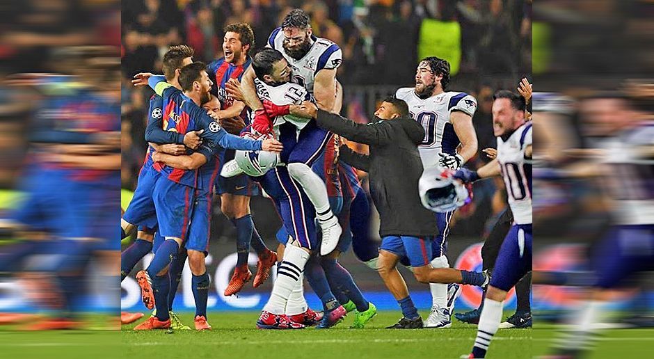 
                <strong>Tom Brady</strong><br>
                Während Incredelman beim Friseur hockt, feiert Team-Kollege und Buddy Tom Brady (kurz: GOAT) ein historisches Ereignis im Fußball. Nach einer 0:4-Niederlage im Champions-League-Hinspiel gegen Paris Saint-Germain, schafft der FC Barcelona das beinah Unmögliche. Die Katalanen gewinnen durch ein Tor in der Nachspielzeit das Rückspiel 6:1 und werfen PSG raus. Das lässt den Quarterback nicht kalt und er widmet Barca eine Fotomontage. Schließlich kennt sich der 39-Jährige mit Comebacks aus. Stichwort: Super Bowl, Rückstand 3:28, Endstand 34:28.
              