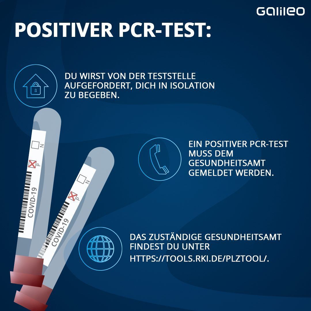 Positiver Corona-PCR-Test: Das richtige Verhalten