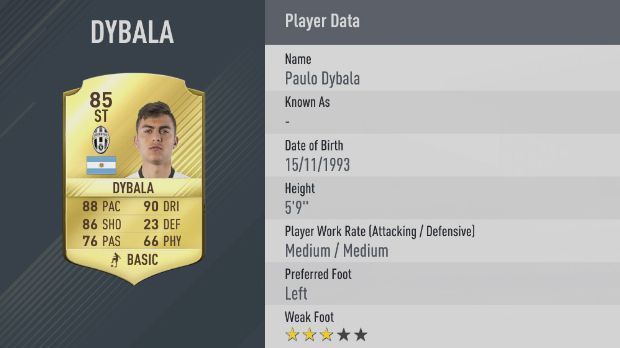 
                <strong>Paulo Dybala (Juventus Turin)</strong><br>
                Paulo Dybala (Juventus Turin) - Dribbelstärke: 90
              