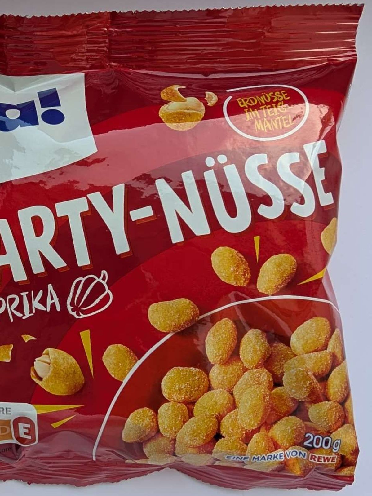 ja! Partynüsse Paprika, 200g sind von einem Rückruf betroffen.