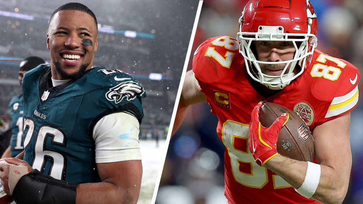 Saquon Barkley und Travis Kelce