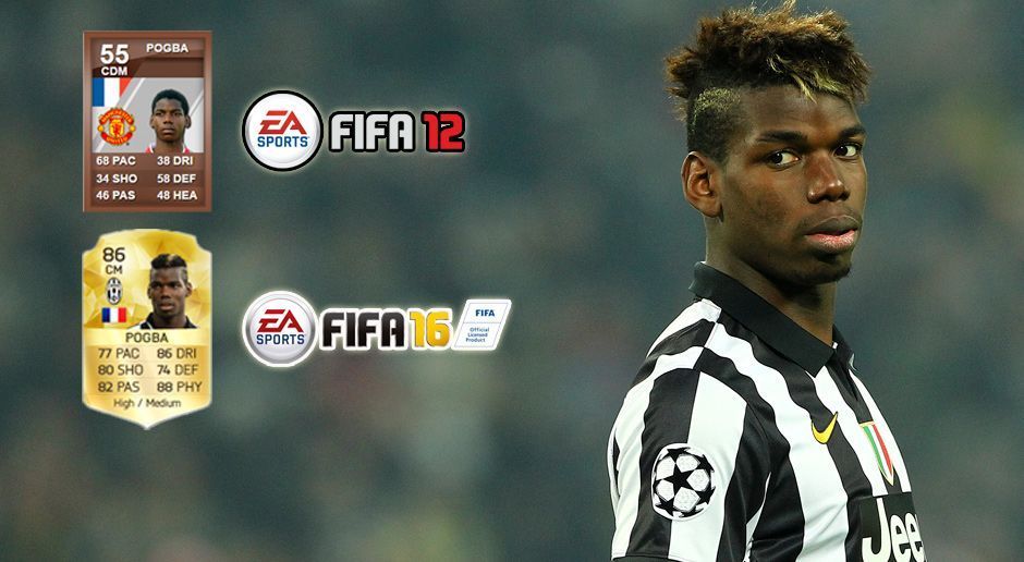 
                <strong>FIFA-Wandel Paul Pogba</strong><br>
                Der traumhafte Aufstieg des Paul Pogba in der Fußball-Welt wurde ebenfalls in der Simulation FIFA festgehalten. Seinen ersten Auftritt im Spiel der kanadischen Entwickler EA Sports feierte der Franzose in FIFA 12. Seither veränderten sich Optik und Stärke enorm. ran.de zeigt Euch Pogbas Wandel im Game.
              