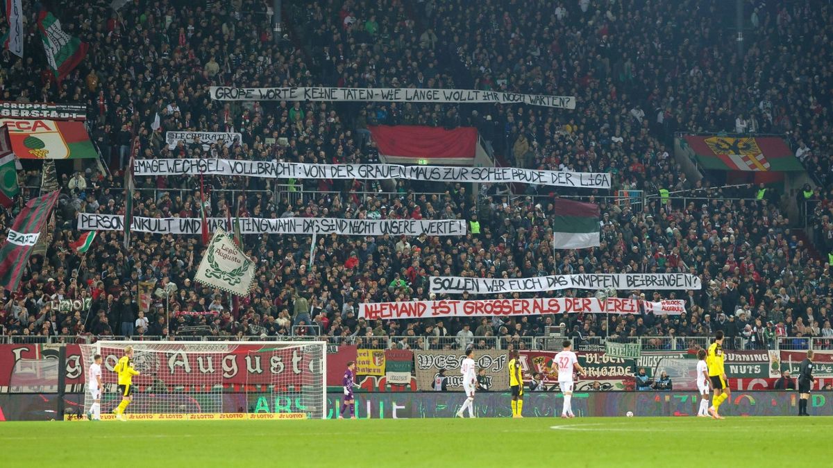 Die FCA-Fans bezogen klar Stellung