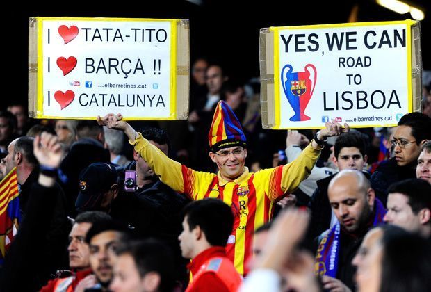 
                <strong>FC Barcelona - Manchester City 2:1</strong><br>
                "We love Barca" ist das Motto der katalanischen Fans an diesem Abend. Die Anhänger hoffen auf einen Durchmarsch ins Finale nach Lissabon.
              