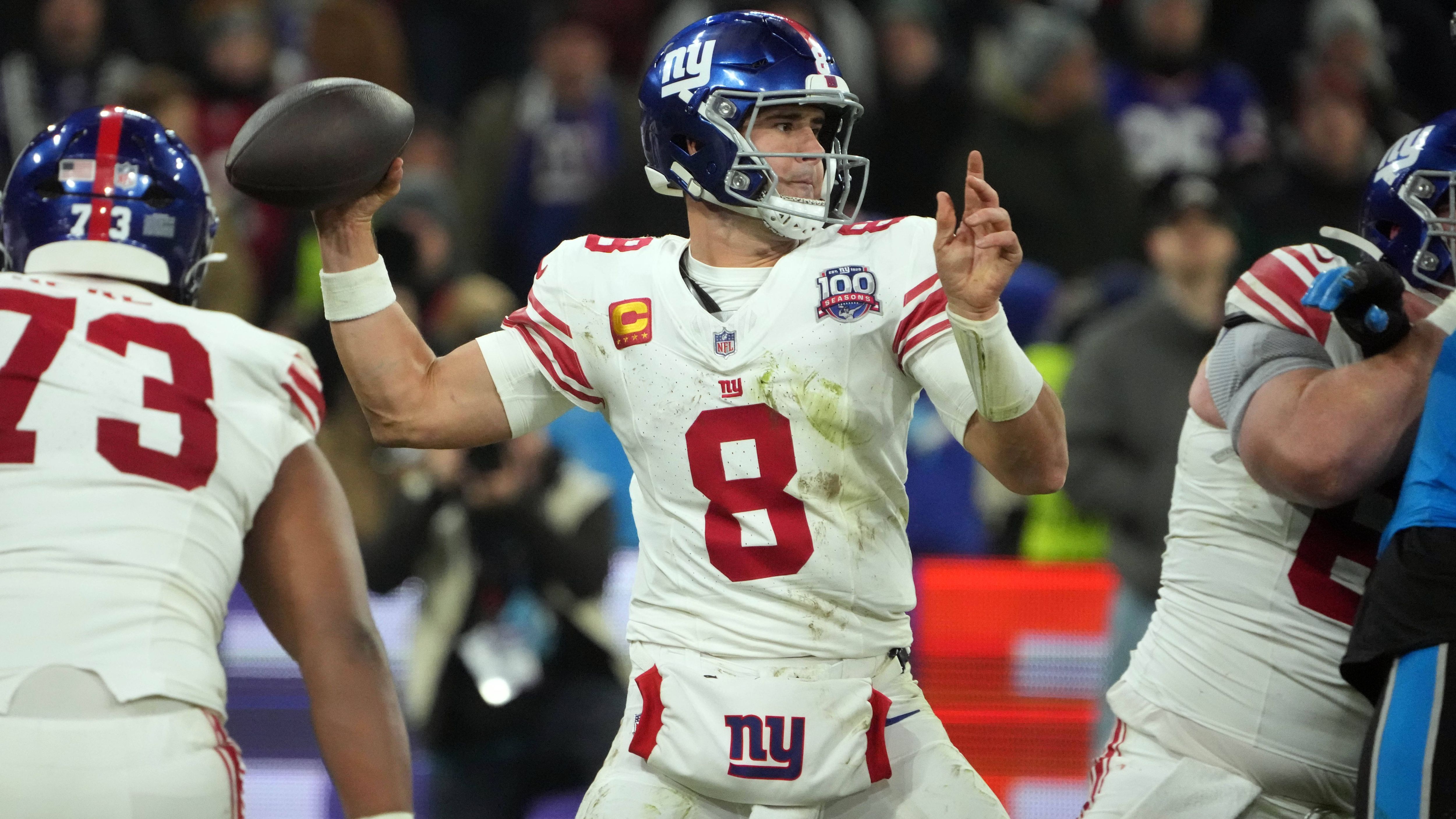 <strong>New York Giants - 22. Dezember 2019</strong><br>Daniel Jones beim 41:35-Sieg gegen die Washington Commanders, 5 Touchdowns