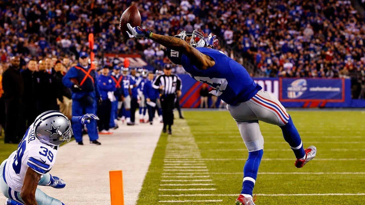 
                <strong>Los Angeles Rams Grund 1: "That may be the greatest catch I've ever seen"</strong><br>
                Wer Fan von spektakulären Catches ist, der ist auch Fan von Odell Beckham Jr., Receiver der Los Angeles Rams. Am 23. November 2014 verewigte sich "OBJ", damals noch für die New York Giants aktiv, mit dem "großartigsten Catch aller Zeiten" in der NFL-Historie, so zumindest laut Kommentator und Ex-Receiver Cris Collinsworth.
              