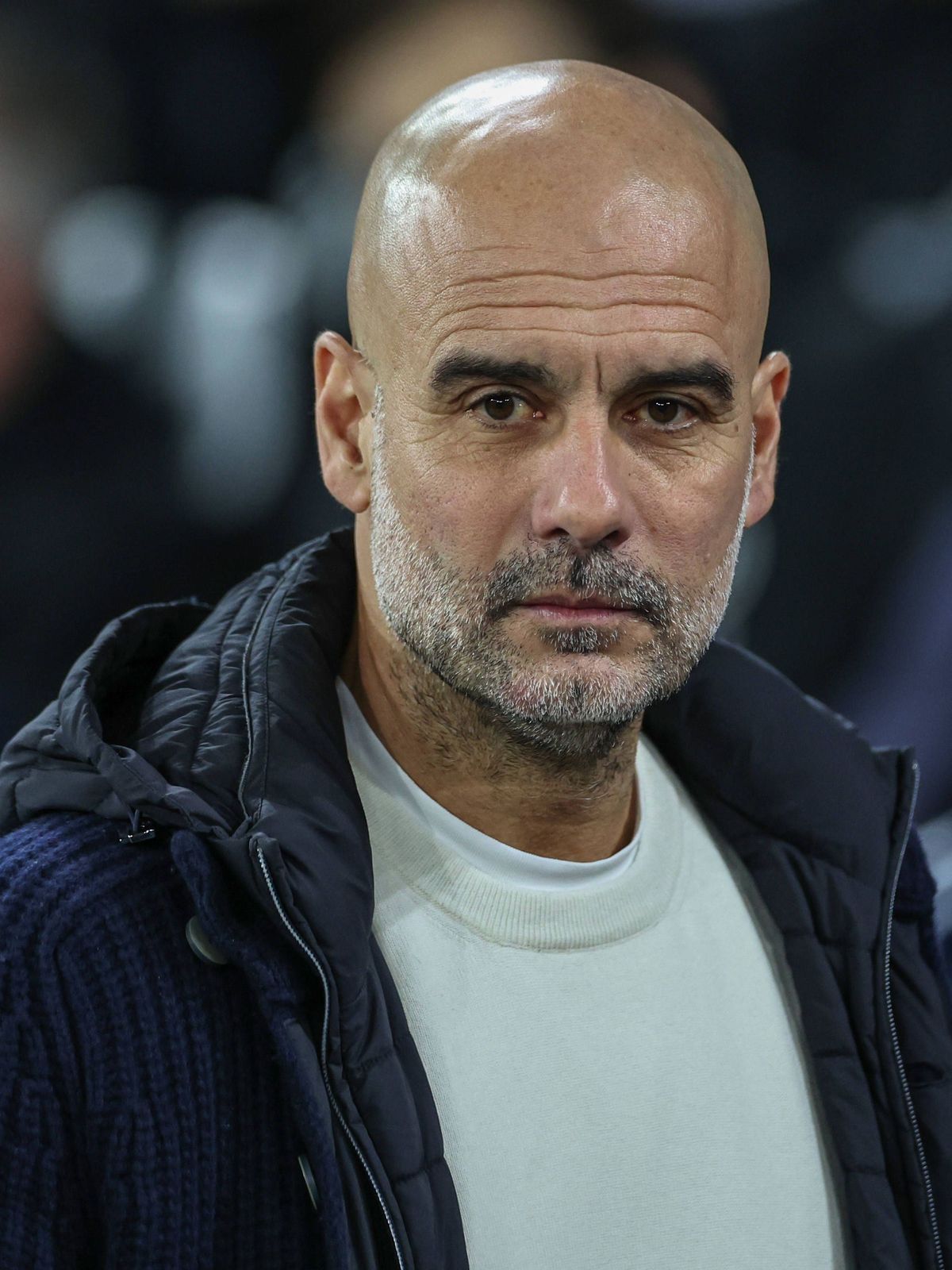 UEFA Champions League Matchday 8 of 8 Manchester City v Club Brugge Pep Guardiola manager of Manchester City during the UEFA Champions League Matchday 8 of 8 Manchester City vs Club Brugge at Etiha...