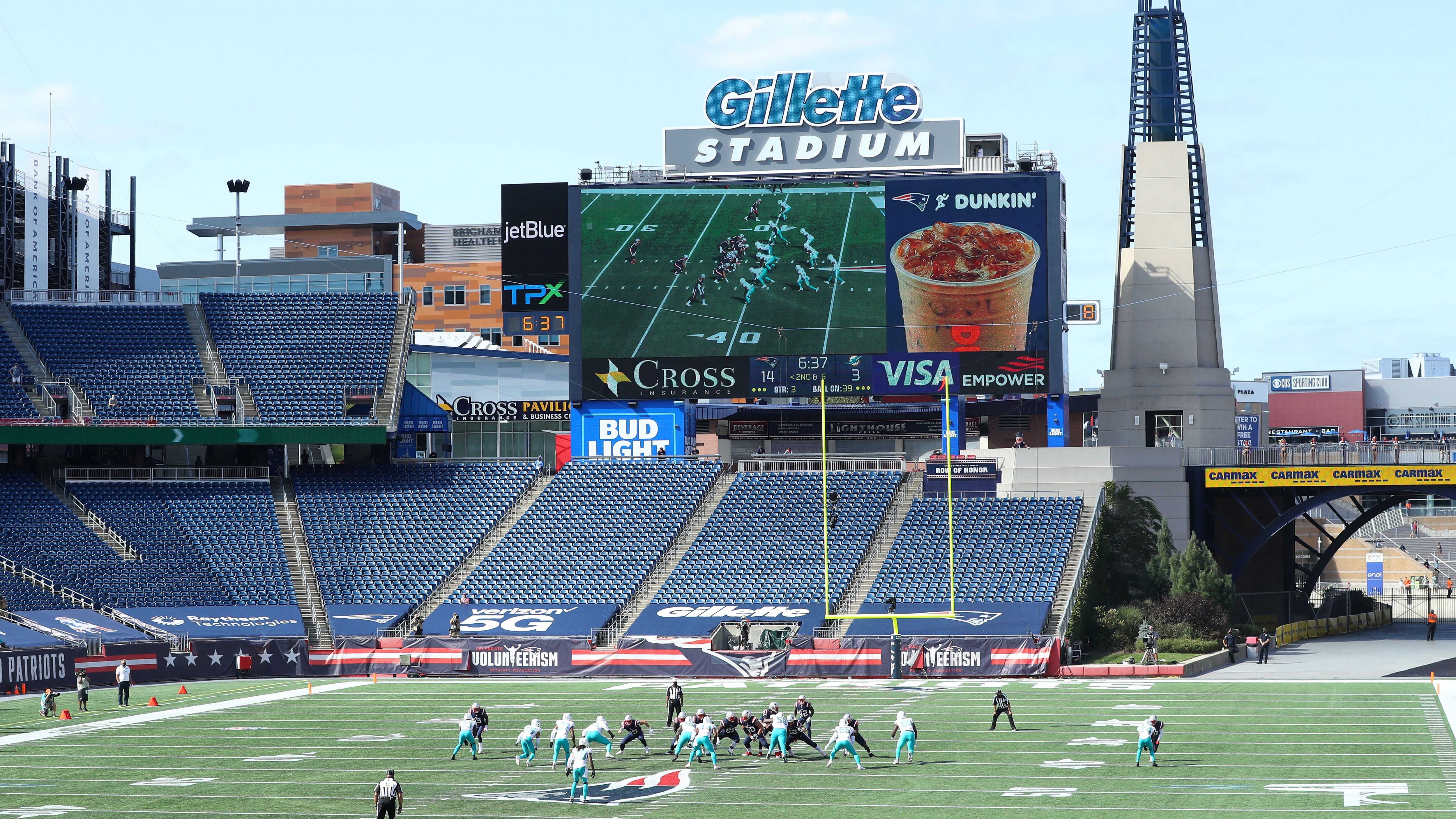 <strong>20. Platz (geteilt): Gillette Stadium – New England Patriots</strong><br>Durchschnittliches Rating: 4.1
