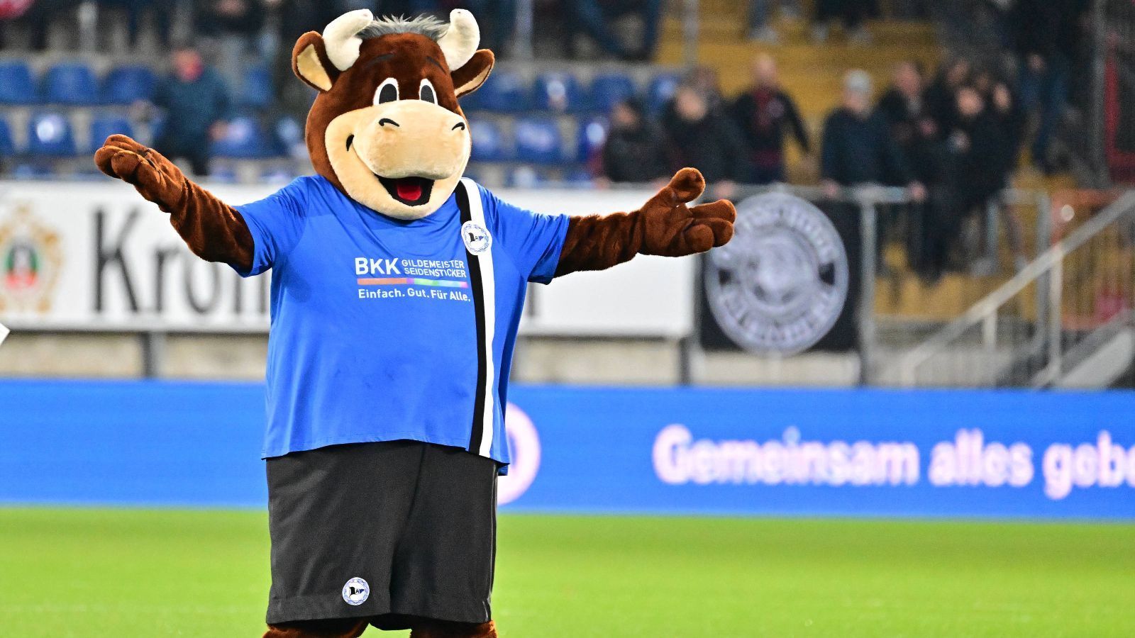 
                <strong>Arminia Bielefeld</strong><br>
                Der Witz, dass es die Stadt Bielefeld ja gar nicht geben würde, ist wahrscheinlich so alt wie Witze selbst. Allerdings kommen wir kaum darum herum bei unserer Namenswahl: Bielefeld Nobodys. Wenn man sich auf die geografische Nähe zum Teutoburger Wald oder einen bekannten Musiker aus der Stadt beziehen würde, könnte man auch Bielefeld Foresters oder gar Bielefeld Caspers nehmen.
              